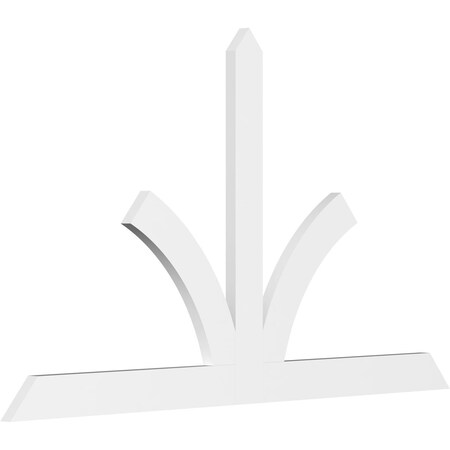 Ekena Millwork Richland Architectural Grade PVC Gable Bracket, 96"W x 56"H x 2"D x 6"F, 14/12 Pitch GBP096X56X0206RIC00